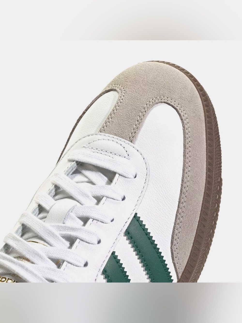 🆕 adidas Samba ADV Leather Sneakers in White, Green & Gum Men’s NWT SZ 9.5 - Picture 2 of 9